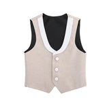 Boys Formal Suit 4 Piece Vest, Pants and Tie Dresswear Suit Set