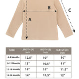 Baby Girls' Basic Long Sleeve Round Neck T-Shirt