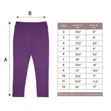 Girls' Basic Solid Full Length Cotton Soft Leggings