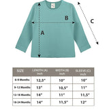 Baby Cotton Long Sleeve Basic Crewneck T-Shirt