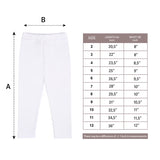 Little Girls Basic Solid Full Length Cotton Soft Legging