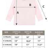 Baby Girls' Basic Long Sleeve Round Neck T-Shirt