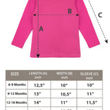 Baby Girls' Basic Long Sleeve Round Neck T-Shirt