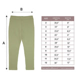 Girls' Basic Solid Full Length Cotton Soft Leggings