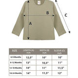 Baby Cotton Long Sleeve Basic Crewneck T-Shirt