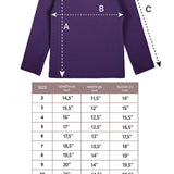 Girls' Basic Mock Turtleneck Long Sleeve Cotton Solid T-Shirt