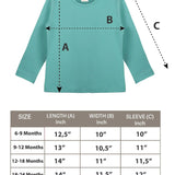 Baby Girls' Basic Long Sleeve Round Neck T-Shirt