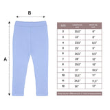 Girls' Basic Solid Full Length Cotton Soft Leggings