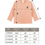 Baby Cotton Long Sleeve Basic Crewneck T-Shirt