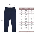 Girls' Basic Solid Full Length Cotton Soft Leggings