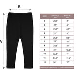 Girls' Basic Solid Full Length Cotton Soft Leggings
