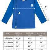 Baby Girls' Basic Long Sleeve Round Neck T-Shirt