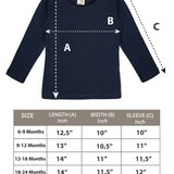 Baby Girls' Basic Long Sleeve Round Neck T-Shirt
