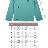 Girls' Basic Mock Turtleneck Long Sleeve Cotton Solid T-Shirt