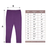 Little Girls Basic Solid Full Length Cotton Soft Legging