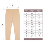 Girls' Basic Solid Full Length Cotton Soft Leggings
