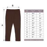 Girls' Basic Solid Full Length Cotton Soft Leggings