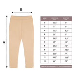 Little Girls Basic Solid Full Length Cotton Soft Legging
