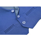 Boys 5-Piece Slim Fit Textured Formal Suit Set