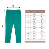 Girls' Basic Solid Full Length Cotton Soft Leggings