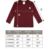 Baby Cotton Long Sleeve Basic Crewneck T-Shirt