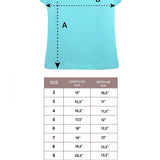 Girls' Basic Short Puff Sleeve Round Neck Cotton T-Shirt