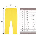 Little Girls Basic Solid Full Length Cotton Soft Legging