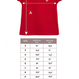 Girls' Basic Short Puff Sleeve Round Neck Cotton T-Shirt