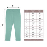 Girls' Basic Solid Full Length Cotton Soft Leggings