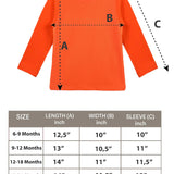 Baby Girls' Basic Long Sleeve Round Neck T-Shirt