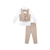 Boys 4-Piece Metal Chain Detailed Suit Set