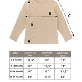 Baby Cotton Long Sleeve Basic Crewneck T-Shirt