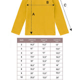 Girls' Basic Long Sleeve Turtleneck Cotton T-Shirt