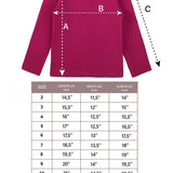 Girls' Basic Mock Turtleneck Long Sleeve Cotton Solid T-Shirt