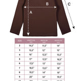 Girls' Basic Mock Turtleneck Long Sleeve Cotton Solid T-Shirt