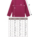 Little Girls Cotton Long Sleeve Basic Mock-Neck T-Shirt