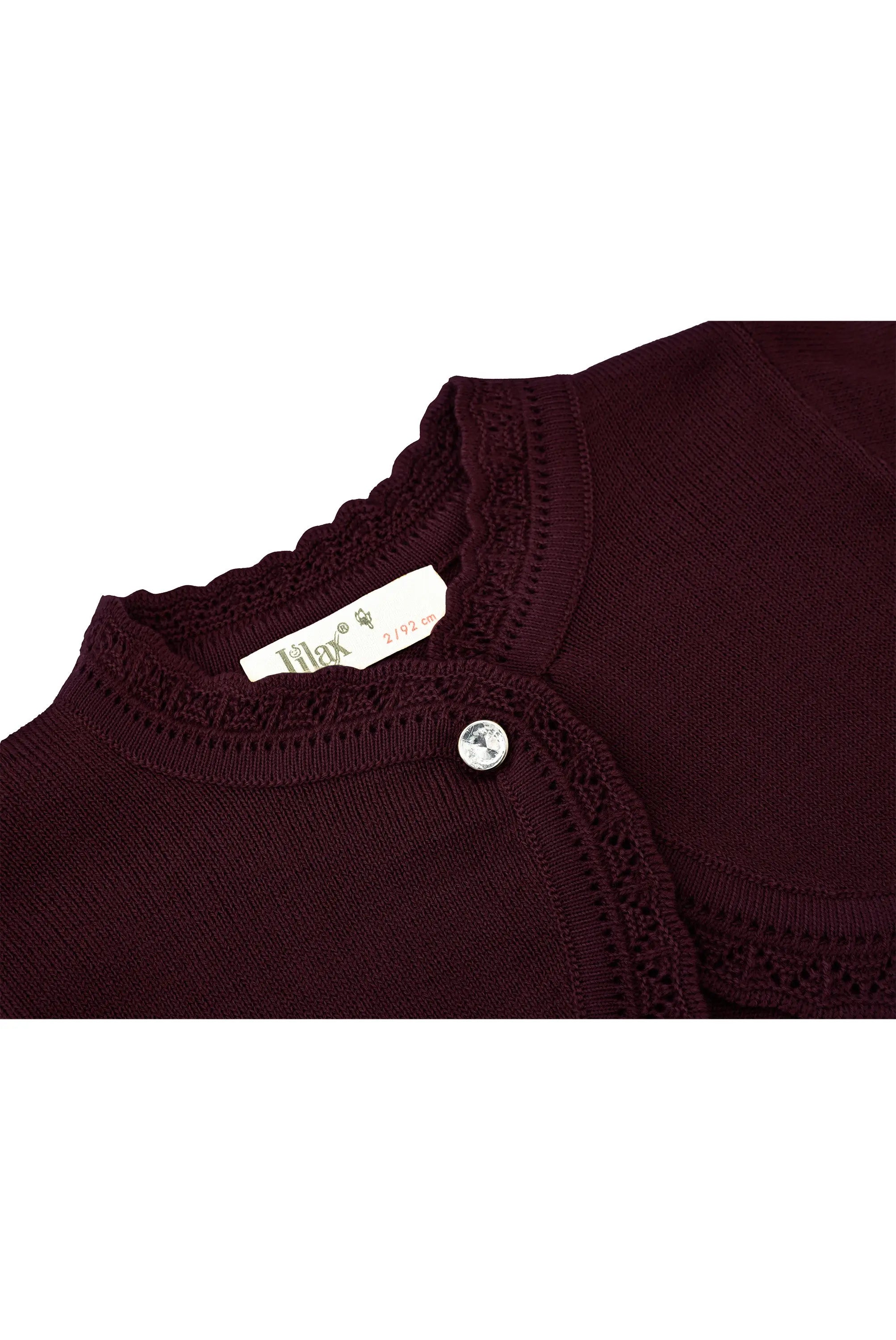 Baby Girls' Bolero Shrug Knit Long Sleeve Button Closure Cardigan LILAX