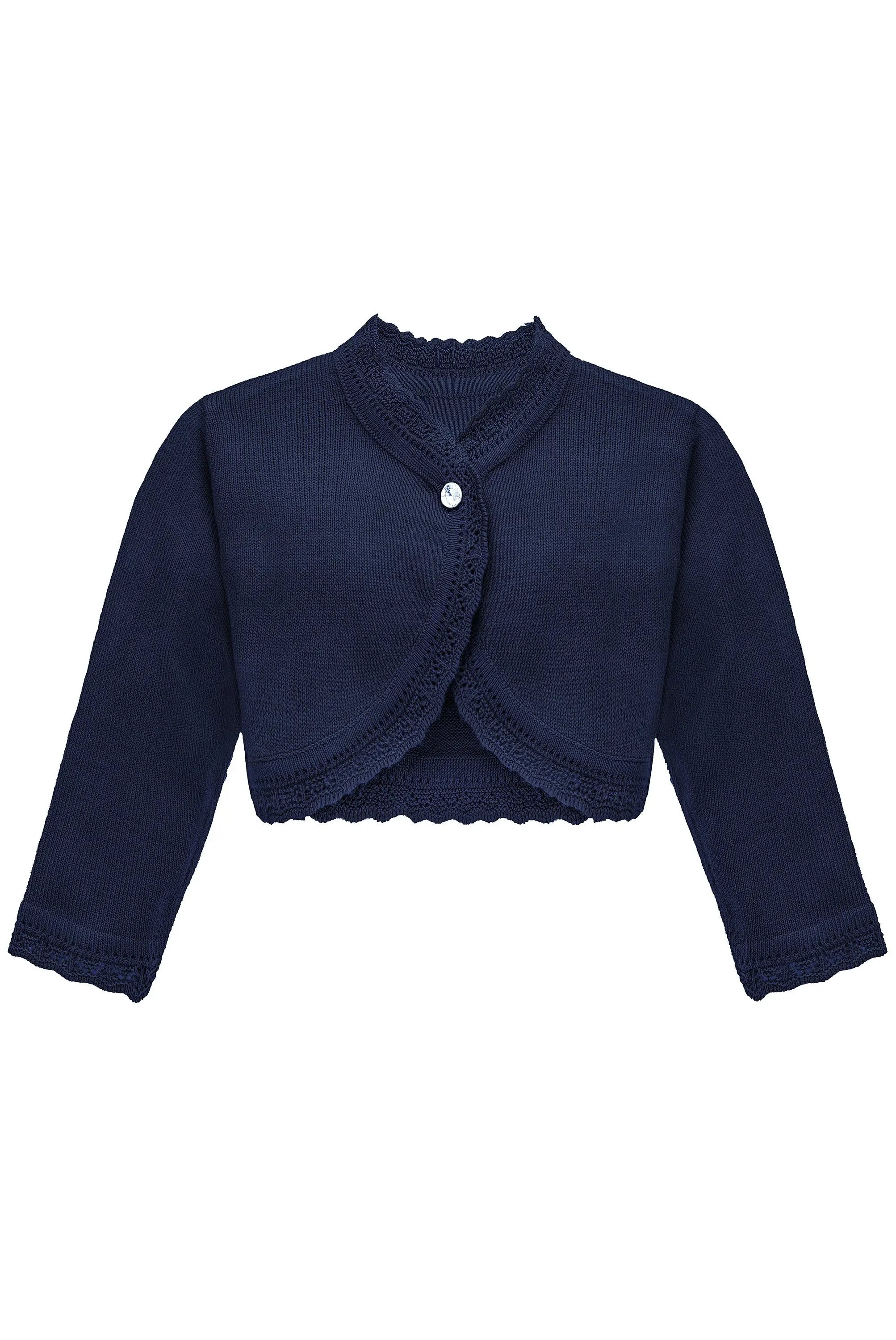 Baby Girls' Bolero Shrug Knit Long Sleeve Button Closure Cardigan
