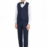Boys Formal Suit 4 Piece Vest, Pants and Tie Dresswear Suit Set