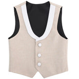 Boys Formal Suit 4 Piece Vest, Pants and Tie Dresswear Suit Set