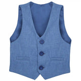 Boys Formal Suit 4 Piece Vest, Pants and Tie Dresswear Suit Set