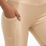 Lilax Girls Athletic Shorts with Pocket High Waisted Biker Shorts for Dance Yoga Gymnastics