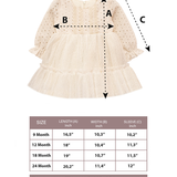 Baby Girl Dress Long Sleeve, Baby Princess Dress with Headband