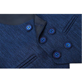 Boys 4-Piece Slim Fit Textured Suit Set
