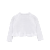 Baby Girls' Knit Long Sleeve Ruffled Cardigan Bolero Shrug