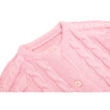 Baby Girls' Cable Knit Long Sleeve Cotton Cardigan