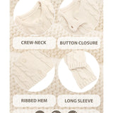 Baby Girls' Cable Knit Long Sleeve Cotton Cardigan