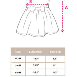 Lilax Baby Girls Newborn Embroidered Flower Dress with Matching Headband