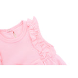 Lilax Baby Girls Newborn Embroidered Flower Dress with Matching Headband