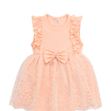 Lilax Baby Girls Newborn Embroidered Flower Dress with Matching Headband